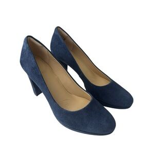 Clarks Women's Kendra Sienna Navy Blue Heels Size 9.5W